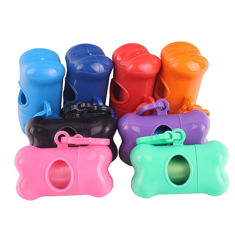 Plastic poo bag holder