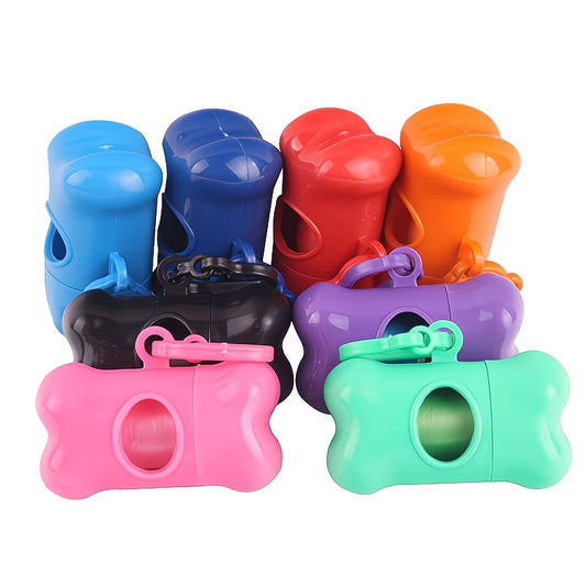 Plastic poo bag holder